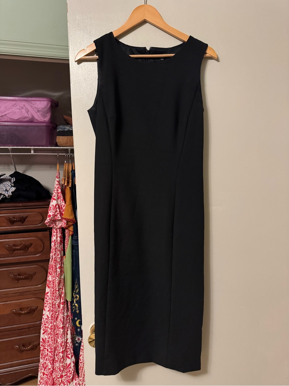 J. Crew Black Sleeveless Sheath Dress